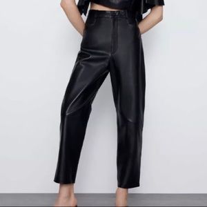 Zara Real leather pants Brand new